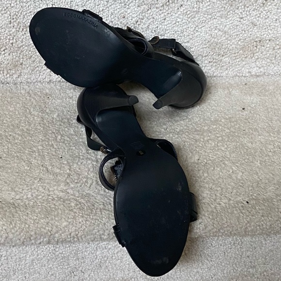 BCBG MAXAZRIA SHOES / BCBG HIGH HEEL FRINGE SHOES/ BLACK / SIZE 9 B/ USED - Picture 7 of 7